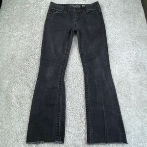 Miss Me Black Sequin Embellished Raw Hem Jean Womens 28